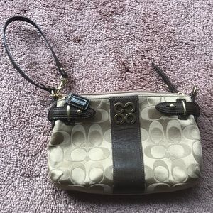 COACH large single zip wallet/wristlet